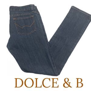 Dolce & B Women’s Straight Blue Jeans with Metallic Threads‎ - Size 9/10